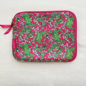 Lily Pulitzer Alligator Pink Green Sleeve iPad Cover